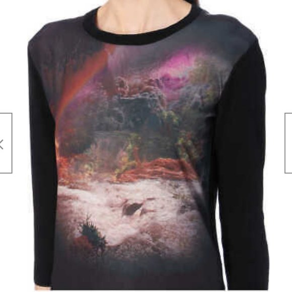 Ted Baker Bracha Waterfall black sweater top blouse size 2 nwot - Picture 6 of 14